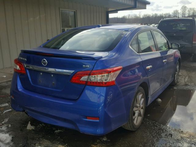 3N1AB7AP5FY362247 - 2015 NISSAN SENTRA S BLUE photo 4