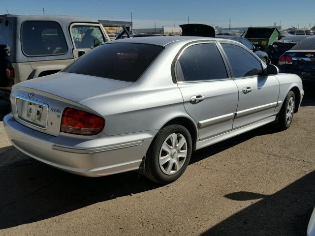 KMHWF25H04A928227 - 2004 HYUNDAI SONATA GL SILVER photo 4