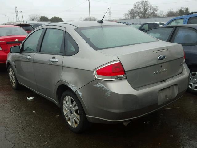 1FAHP35N08W163119 - 2008 FORD FOCUS SE SILVER photo 3