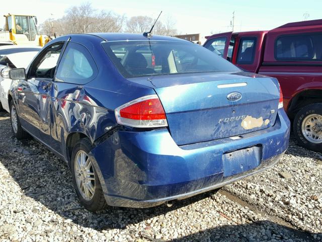 1FAHP33NX8W283027 - 2008 FORD FOCUS SE BLUE photo 3