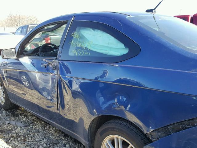 1FAHP33NX8W283027 - 2008 FORD FOCUS SE BLUE photo 9