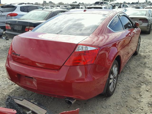 1HGCS1B80AA007527 - 2010 HONDA ACCORD EXL RED photo 4