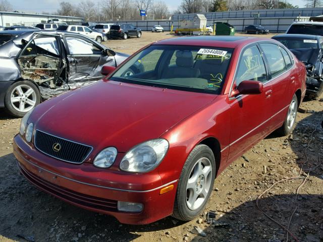 JT8BD68S0W0045193 - 1998 LEXUS GS 300 RED photo 2