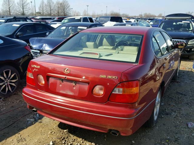 JT8BD68S0W0045193 - 1998 LEXUS GS 300 RED photo 9