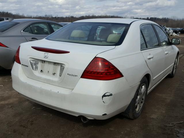 1HGCM56736A022999 - 2006 HONDA ACCORD EX WHITE photo 4