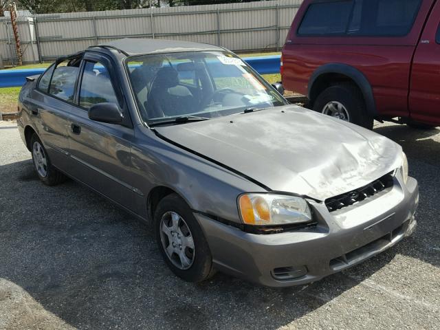 KMHCG45G3YU131896 - 2000 HYUNDAI ACCENT GL GRAY photo 1