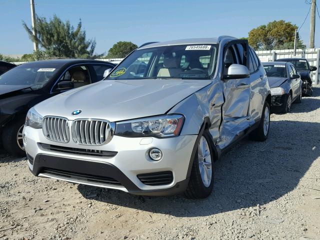 5UXWZ7C35H0V92889 - 2017 BMW X3 SDRIVE2 Күміс фото 2