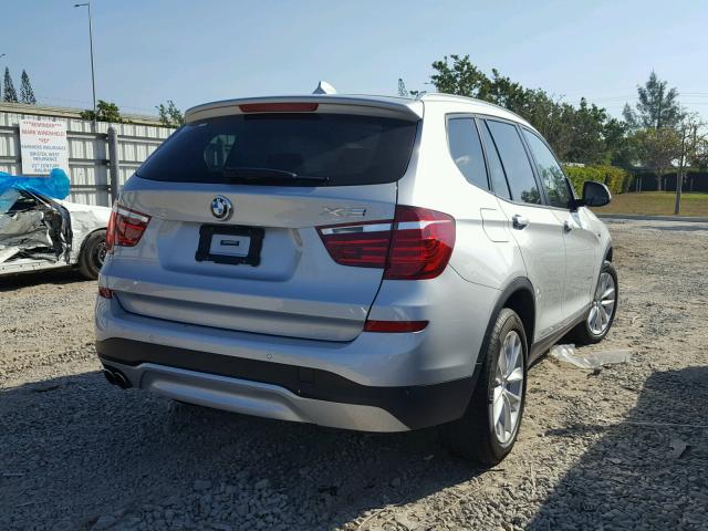 5UXWZ7C35H0V92889 - 2017 BMW X3 SDRIVE2 Күміс фото 4