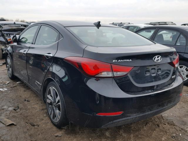 KMHDH4AE6EU033026 - 2014 HYUNDAI ELANTRA SE BLACK photo 3