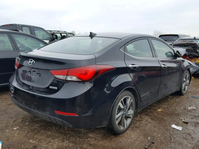 KMHDH4AE6EU033026 - 2014 HYUNDAI ELANTRA SE BLACK photo 4