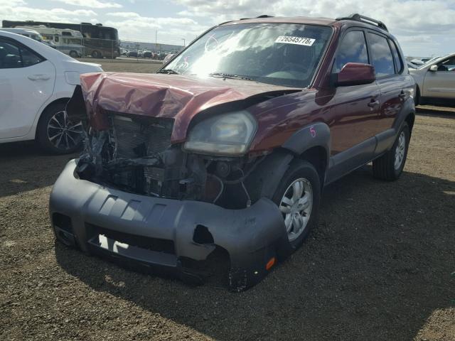 KM8JN12D97U557354 - 2007 HYUNDAI TUCSON SE BURGUNDY photo 2