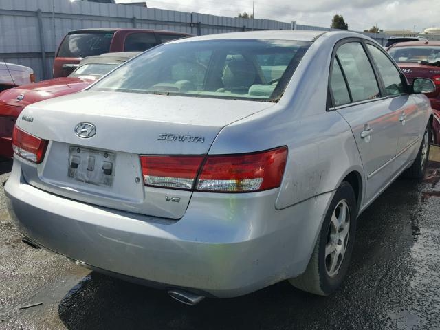 5NPEU46F06H105713 - 2006 HYUNDAI SONATA GLS SILVER photo 4