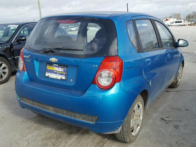 KL1TD66E49B625176 - 2009 CHEVROLET AVEO LS TEAL photo 4