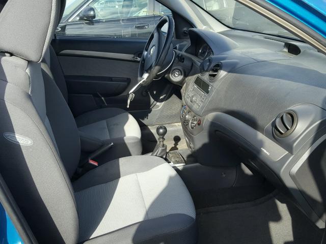 KL1TD66E49B625176 - 2009 CHEVROLET AVEO LS TEAL photo 5