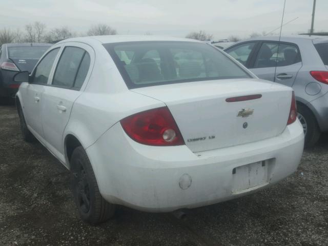 1G1AK55F477282307 - 2007 CHEVROLET COBALT LS WHITE photo 3