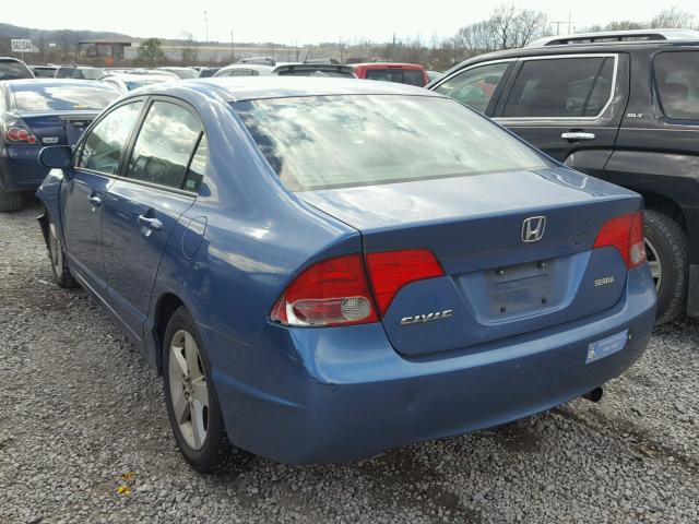 1HGFA16847L124695 - 2007 HONDA CIVIC EX BLUE photo 3