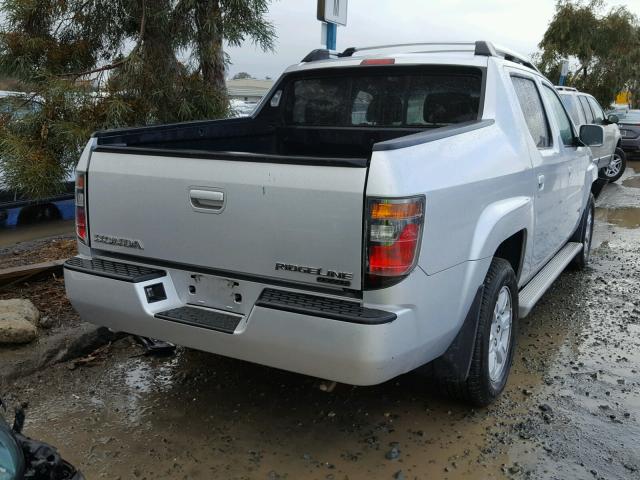 2HJYK16556H500581 - 2006 HONDA RIDGELINE SILVER photo 4