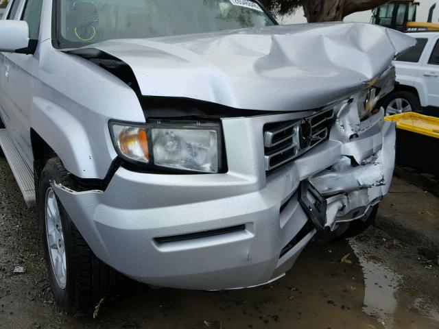 2HJYK16556H500581 - 2006 HONDA RIDGELINE SILVER photo 9