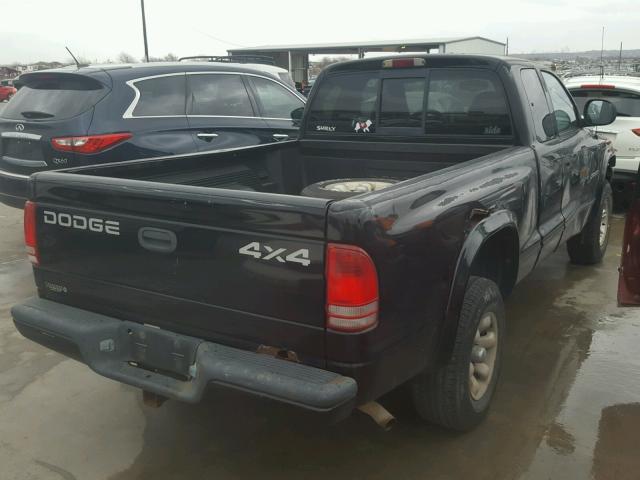 1B7GG22N3YS572940 - 2000 DODGE DAKOTA BLACK photo 4