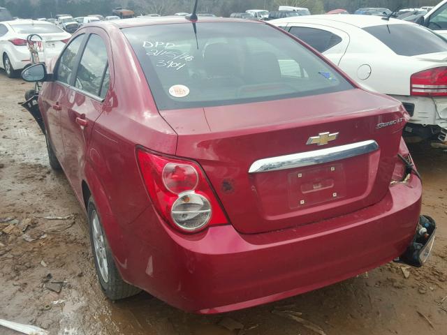 1G1JC5SHXE4133904 - 2014 CHEVROLET SONIC LT RED photo 3