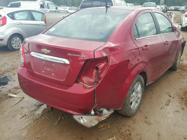 1G1JC5SHXE4133904 - 2014 CHEVROLET SONIC LT RED photo 4