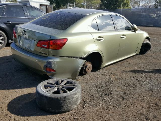 JTHBK262265014628 - 2006 LEXUS IS 250 GREEN photo 4