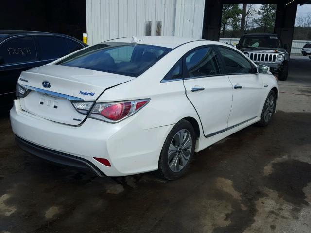 KMHEC4A47DA096758 - 2013 HYUNDAI SONATA HYB WHITE photo 4