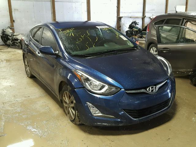 5NPDH4AE5GH701352 - 2016 HYUNDAI ELANTRA SE BLUE photo 1