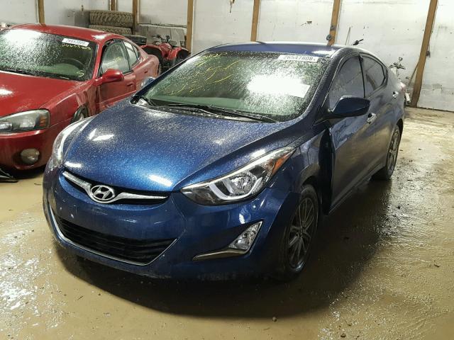 5NPDH4AE5GH701352 - 2016 HYUNDAI ELANTRA SE BLUE photo 2