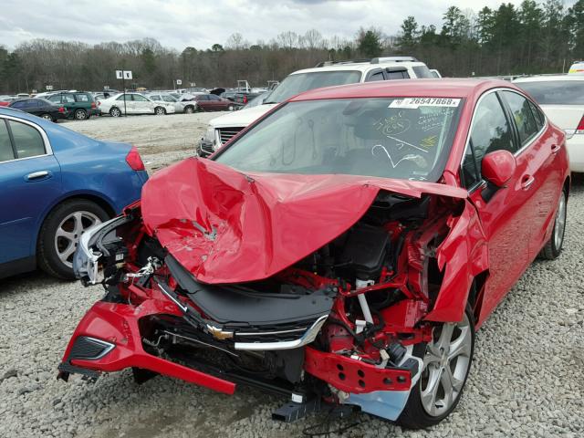 1G1BF5SM8H7244866 - 2017 CHEVROLET CRUZE PREM RED photo 2