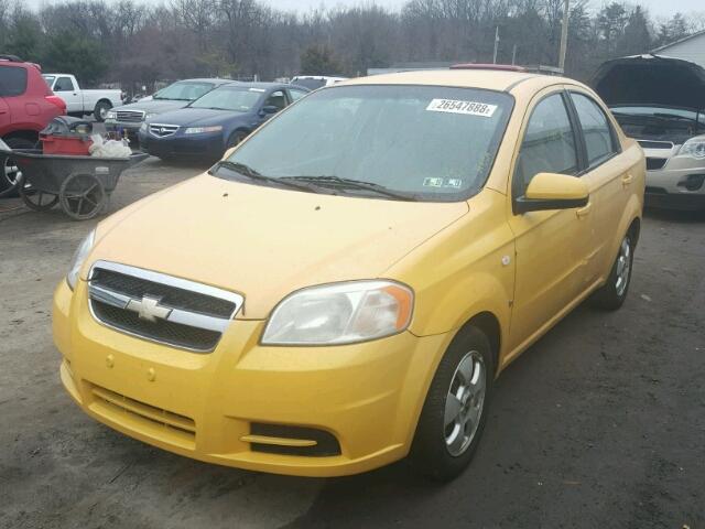 KL1TD56697B163651 - 2007 CHEVROLET AVEO BASE YELLOW photo 2