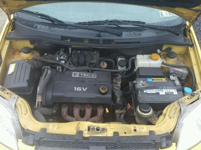 KL1TD56697B163651 - 2007 CHEVROLET AVEO BASE YELLOW photo 7