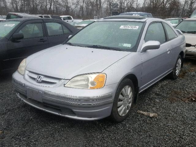 1HGEM22922L109824 - 2002 HONDA CIVIC EX ვერცხლისფერი ფოტო 2
