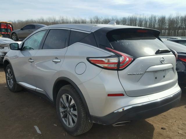 5N1AZ2MH7HN133175 - 2017 NISSAN MURANO S SILVER photo 3