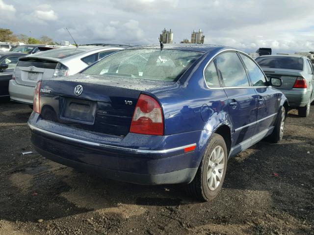 WVWPH63B81P206358 - 2001 VOLKSWAGEN PASSAT GLS BLUE photo 4