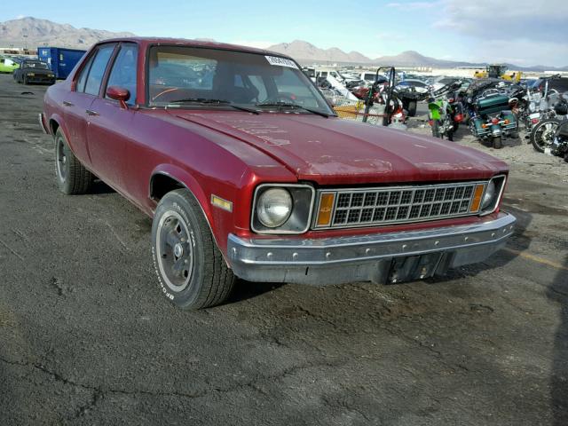 1X69Q6L135054 - 1976 CHEVROLET NOVA RED photo 1