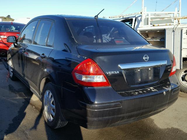 3N1BC11EX9L362808 - 2009 NISSAN VERSA S BLACK photo 3