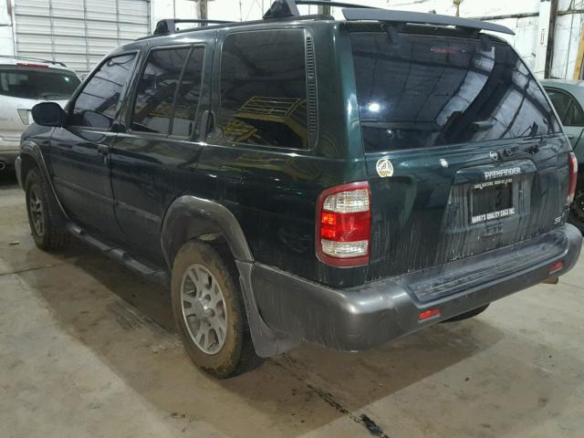 JN8AR07Y6YW420932 - 2000 NISSAN PATHFINDER GREEN photo 3