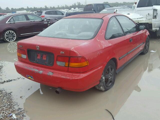 1HGEJ6229WL057925 - 1998 HONDA CIVIC DX RED photo 4