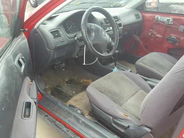 1HGEJ6229WL057925 - 1998 HONDA CIVIC DX RED photo 9