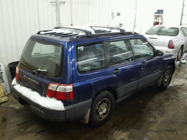 JF1SF63552H701662 - 2002 SUBARU FORESTER L BLUE photo 4