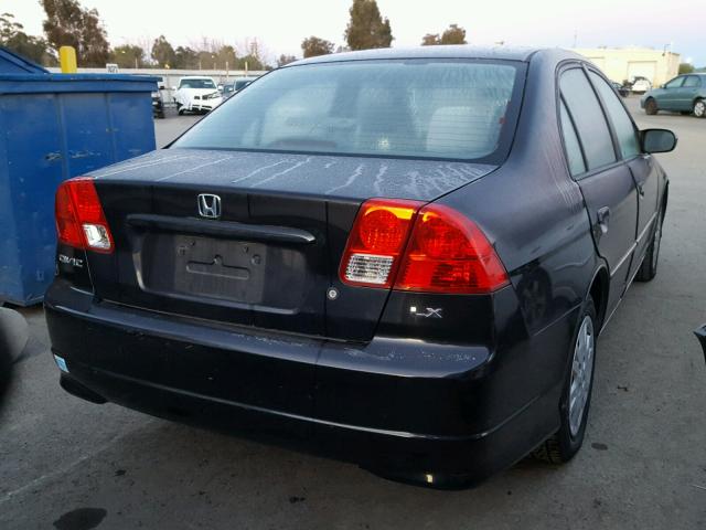 2HGES16534H561952 - 2004 HONDA CIVIC LX BLACK photo 4