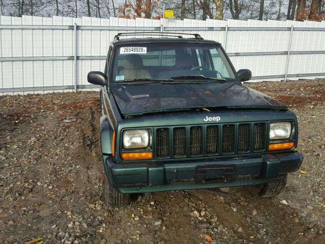 1J4FF58S8YL203945 - 2000 JEEP CHEROKEE C GREEN photo 9