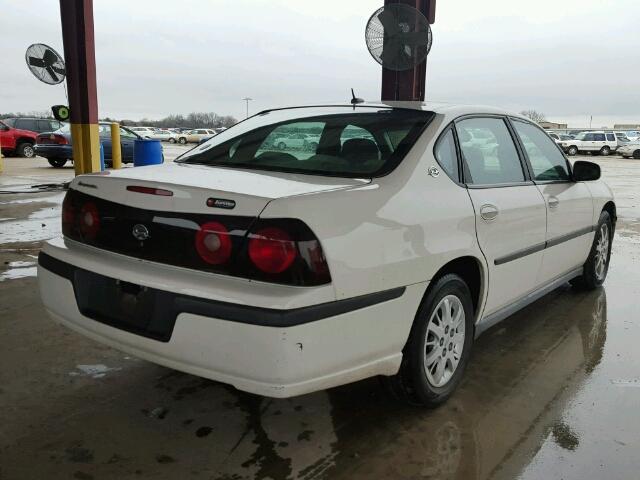 2G1WF55E459365295 - 2005 CHEVROLET IMPALA WHITE photo 4