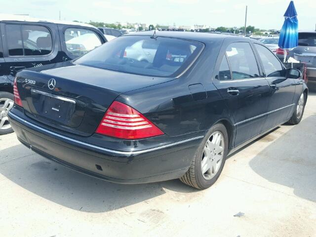 WDBNG75JX3A365357 - 2003 MERCEDES-BENZ S 500 BLACK photo 4