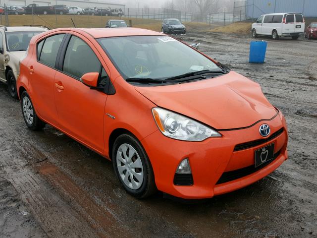 JTDKDTB30C1012296 - 2012 TOYOTA PRIUS C ORANGE photo 1