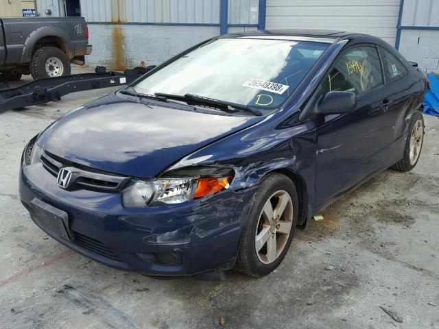 2HGFG11807H540679 - 2007 HONDA CIVIC EX BLUE photo 2