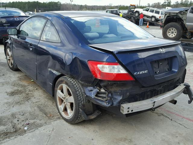 2HGFG11807H540679 - 2007 HONDA CIVIC EX BLUE photo 3