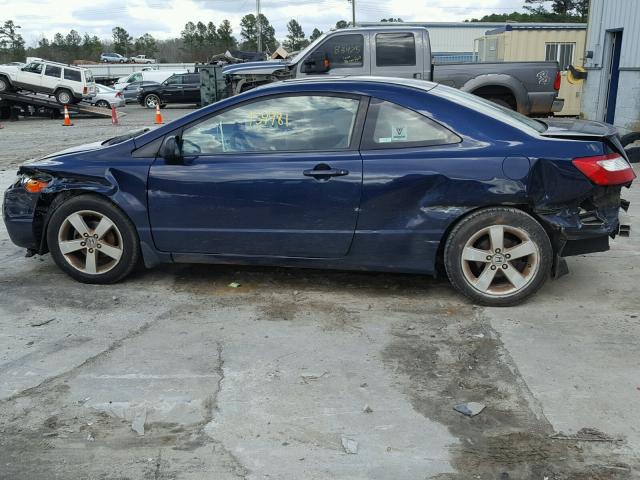 2HGFG11807H540679 - 2007 HONDA CIVIC EX BLUE photo 9