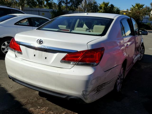 4T1BK3DB2BU375489 - 2011 TOYOTA AVALON BAS WHITE photo 4